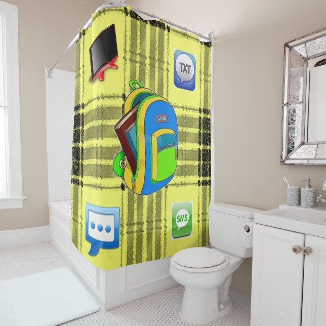 Duschvorhang Kariert (Beispiel)