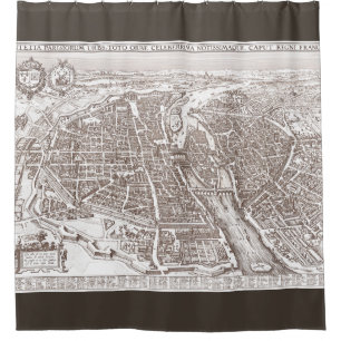 Duschvorhang Karten-alter Paris Frankreich 1618