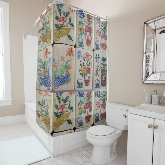 Duschvorhang Mahjong (Beispiel)