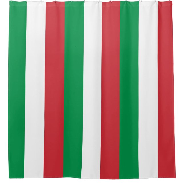 Duschvorhang mit der Flagge Italiens (Vorderseite)