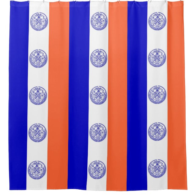 Duschvorhang mit der Flagge von New York City, USA (Vorderseite)