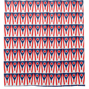 Duschvorhang mit der Flagge von Ohio Staat, USA