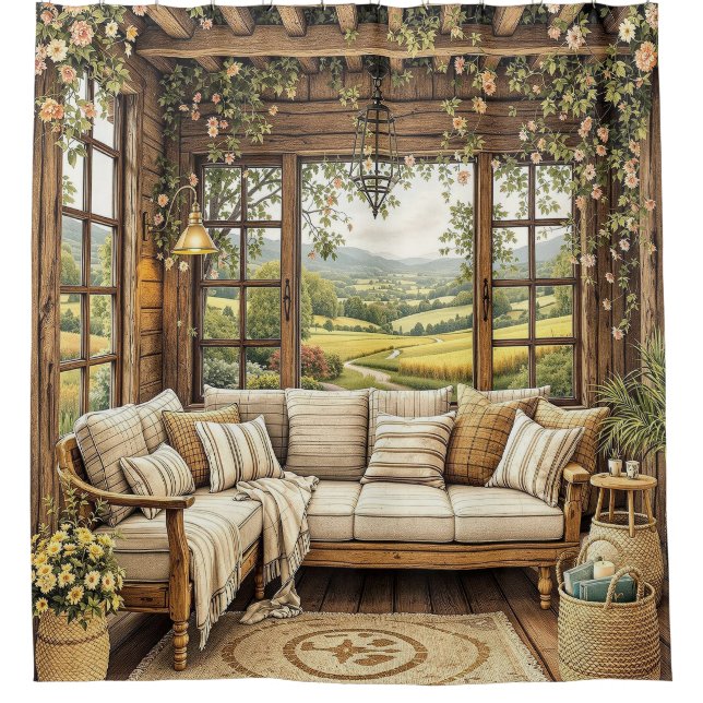 Duschvorhang mit diesem Urlaub fühlen sich (Vorderseite)