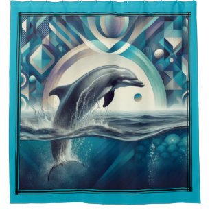 Duschvorhang mit Dolphin.