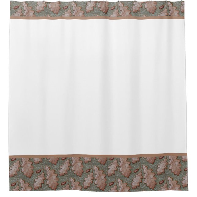 Duschvorhang mit Eichenholzrahmen (Vorderseite)