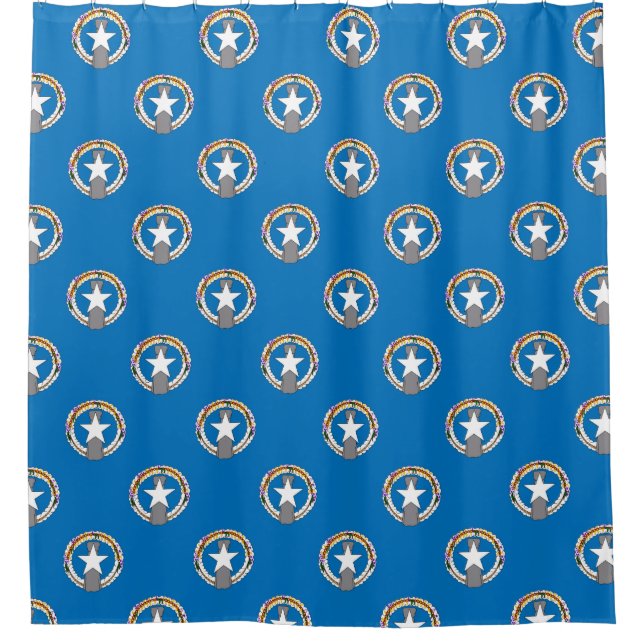 Duschvorhang mit Flag Northern Mariana, USA (Vorderseite)
