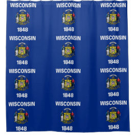Duschvorhang mit Flag Wisconsin, USA