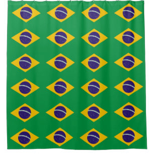 Duschvorhang mit Flagge Brasiliens