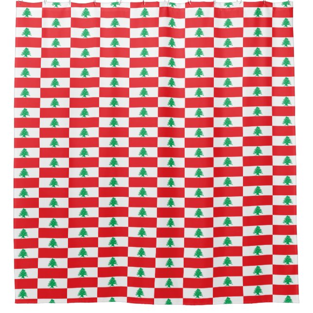 Duschvorhang mit Flagge des Libanon (Vorderseite)