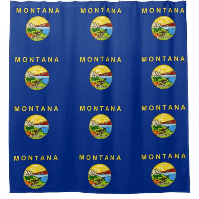 Duschvorhang mit Flagge Montana, USA (Vorderseite)
