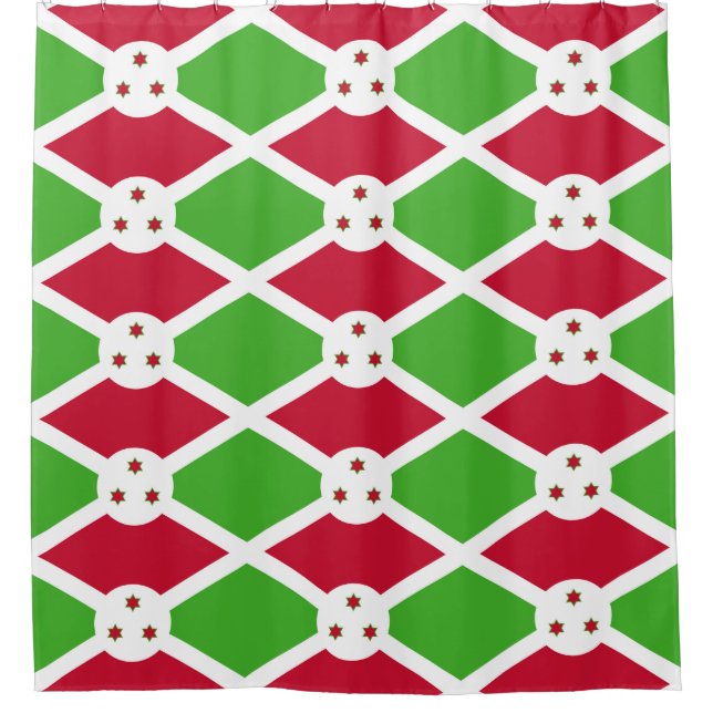 Duschvorhang mit Flagge von Burundi (Vorderseite)