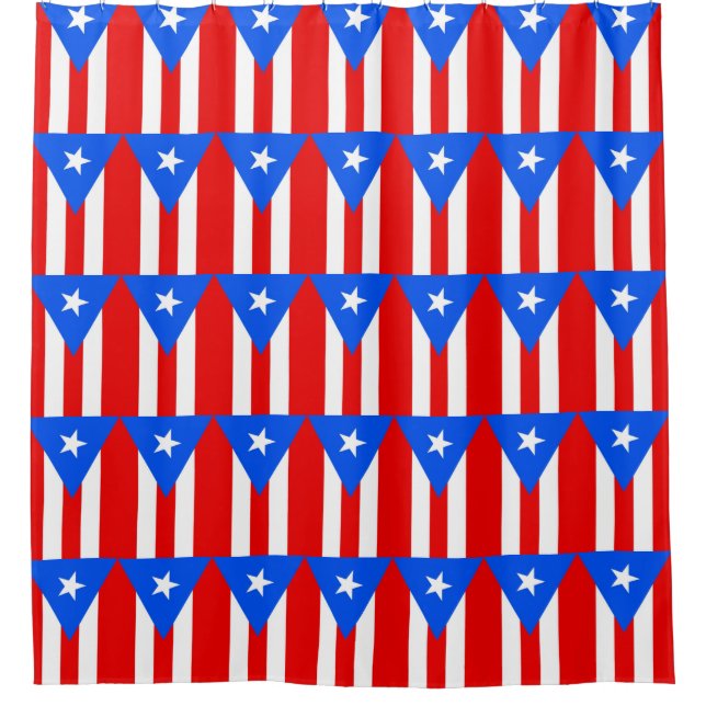 Duschvorhang mit Flagge von Puerto Rico, USA (Vorderseite)