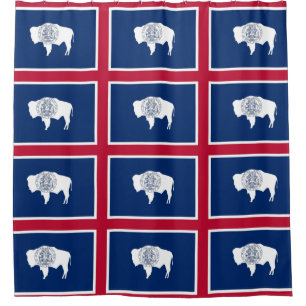 Duschvorhang mit Flagge von Wyoming, USA