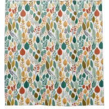 Duschvorhang mit Leaf-Thema