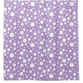 Duschvorhang mit lila Spots