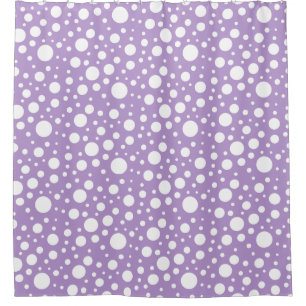 Duschvorhang mit lila Spots