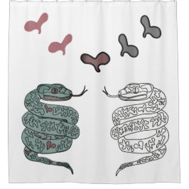 Duschvorhang mit Schlangen-Druck