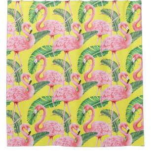 Duschvorhang mit tropischem Muster