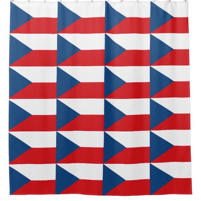 Duschvorhang mit tschechischer Flagge (Vorderseite)