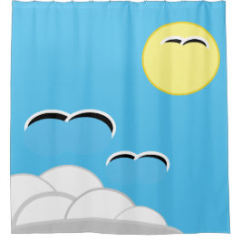 Duschvorhang - Möwen im Flug