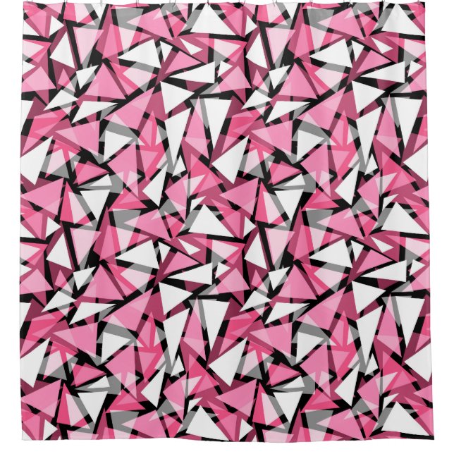 Duschvorhang Nahtlose geometrische Dreiecke (Vorderseite)