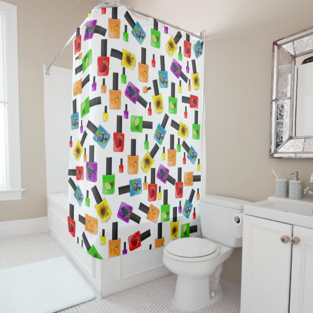 Duschvorhang Nail Polnischer Erdbeere Blueberry (Beispiel)