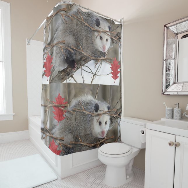 Duschvorhang Opossum Natur (Beispiel)