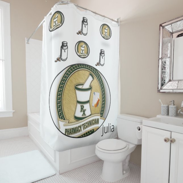Duschvorhang Pharmacy Tech (Beispiel)