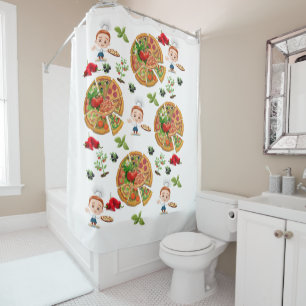 Duschvorhang Pizza