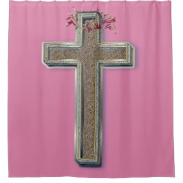 Duschvorhang rosa Hintergrund