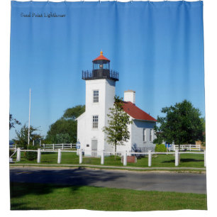 Duschvorhang Sand Point Lighthouse