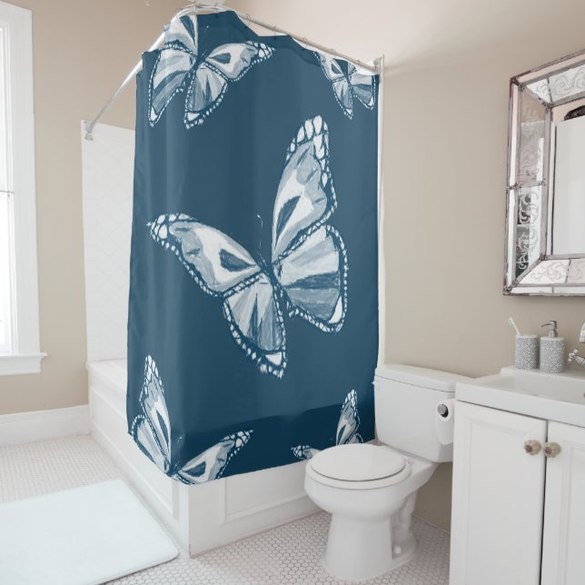 Duschvorhang Schmetterlinge (Beispiel)