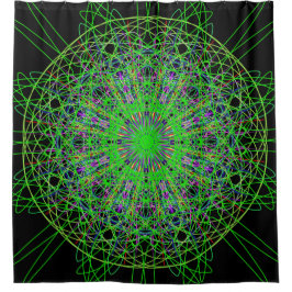 Duschvorhang, Schwarz-Kaleidoskop Art Duschvorhang