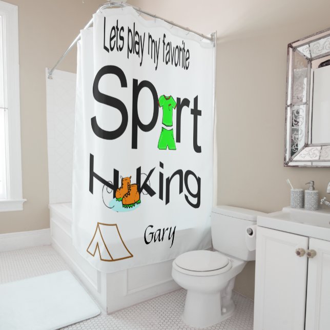 Duschvorhang Sportwandern (Beispiel)