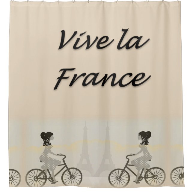 Duschvorhang, Vive la France Duschvorhang (Vorderseite)