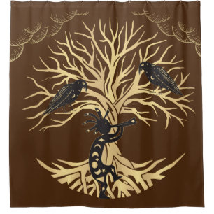 Duschvorhang von Ravens und Kokopelli