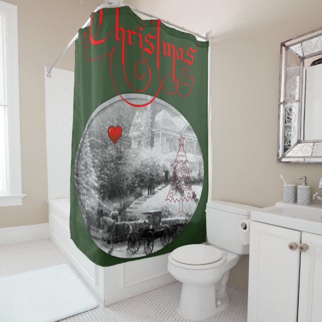 Duschvorhang Weihnachten (Beispiel)