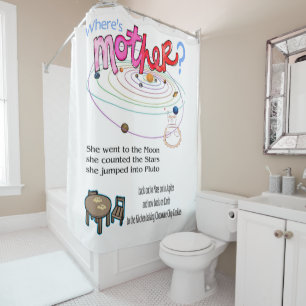 Duschvorhang Wo ist Mama?