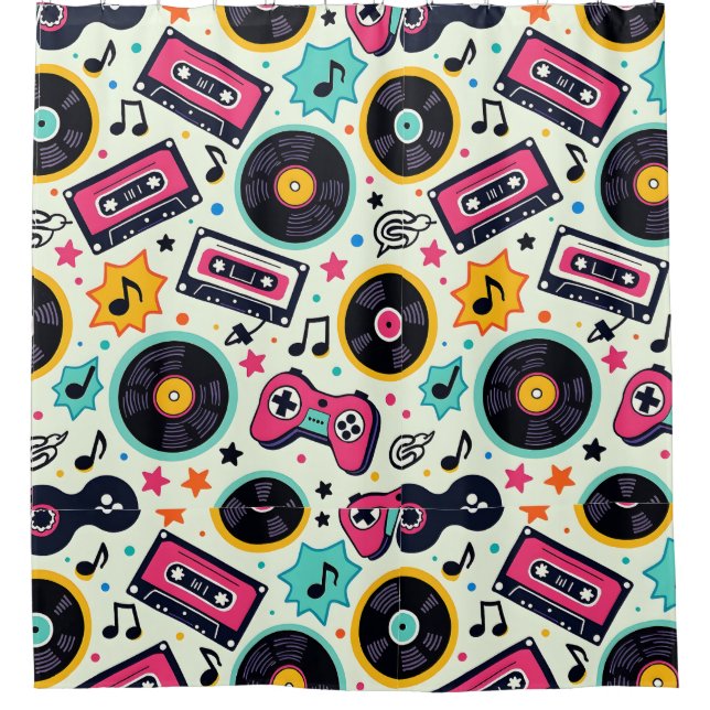 Duschvorhang zum Thema Pop (Vorderseite)