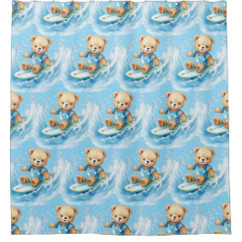 Duschvorhänge aus dem blauen Teddy-Bären Duschvorhang
