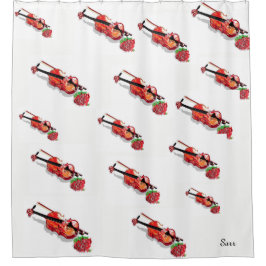 Duschvorhänge Geige und Rose Duschvorhang