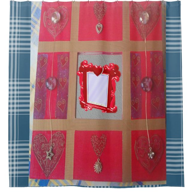 Duschvorhangherzen Duschvorhang (Vorderseite)