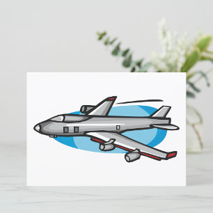 Düsenflugzeug für Luftfahrtfans Einladung