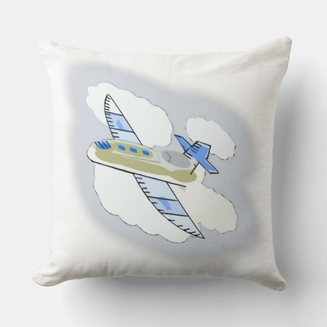 Düsenflugzeug Kissen (Vorderseite)