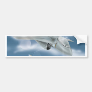 Düsenjäger-Flugzeug Autoaufkleber