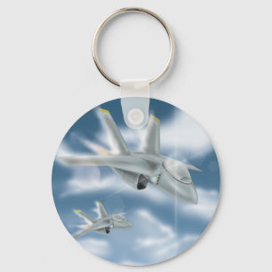 Düsenjäger-Flugzeug Schlüsselanhänger