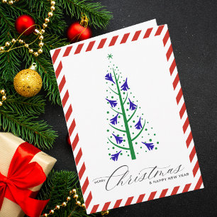Düsenjäger-Weihnachtsbaum-Familienfoto-Luftfahrt Karte