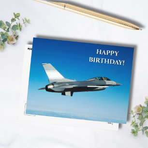 Düsentlugzeug Foto, Coole Luftfahrt-Geburtstagskar Postkarte