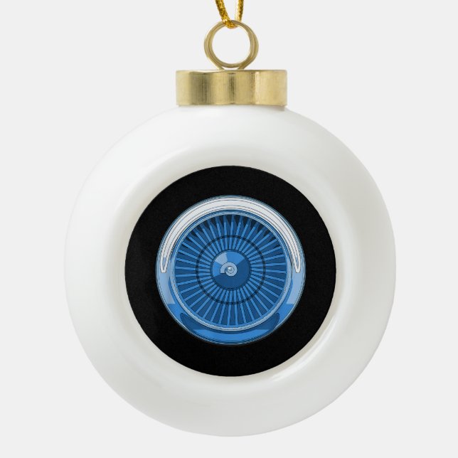 Düsentriebwerk Keramik Kugel-Ornament (Vorderseite)