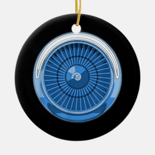 Düsentriebwerk Keramik Ornament (Vorne)